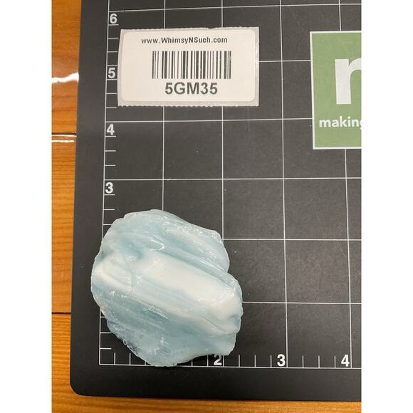 Satin Blue Layered Art Glass Cullet Glowing Manganese Slag Glass #5GM35 - Picture 8 of 8